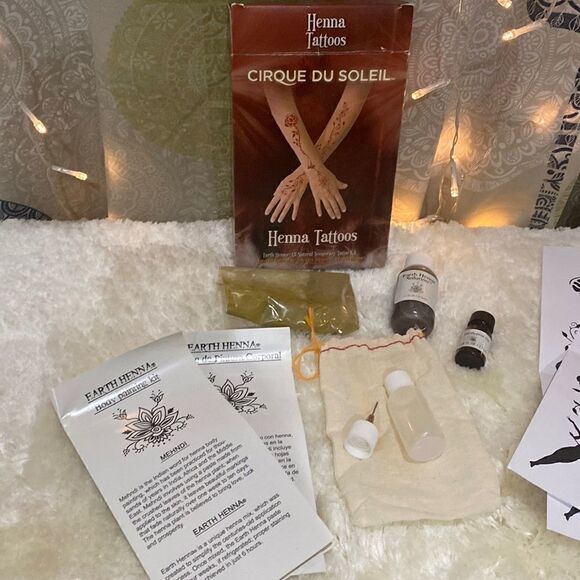 Earth Henna, All Natural Temporary Tattoo Kit. CIRQUE DU SOLEIL Theme. NIB. - Picture 2 of 5